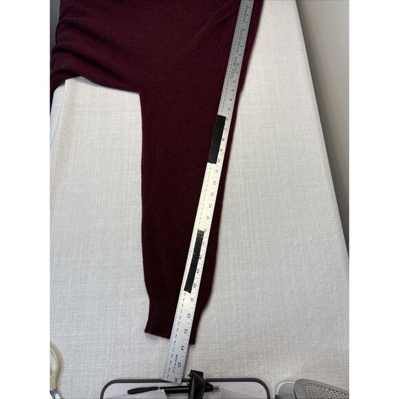 L L Bean Lambswool Cardigan XL Burgundy Heritage Grandpa Academia Pockets - Picture 11 of 14